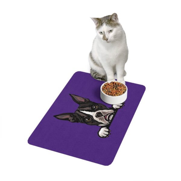 Boston Terrier Dog Feeding Mat (12x18) - Purple - Image 3