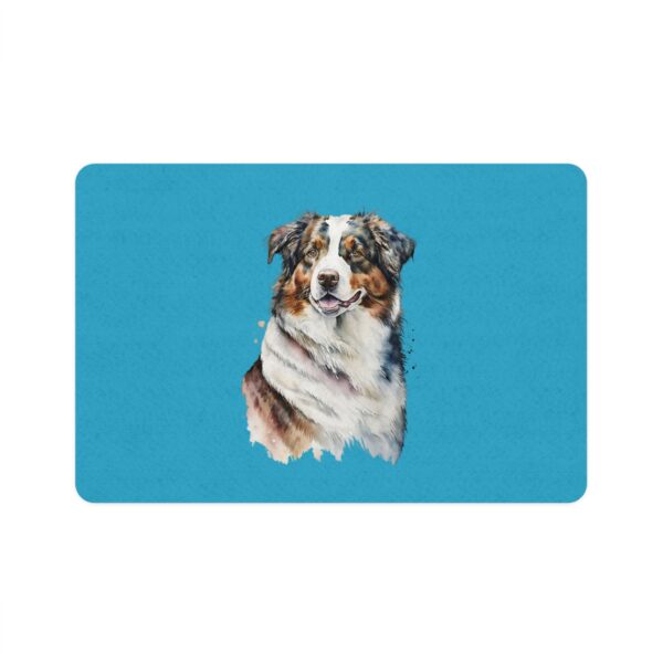 Australian Shepard Dog Feeding Mat (12x18) - Turquoise
