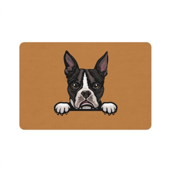 Boston Terrier Dog Feeding Mat (12x18) - Light Brown