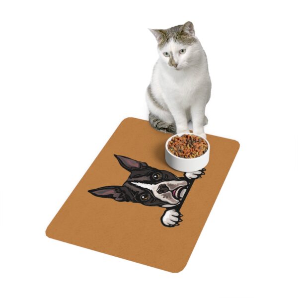 Boston Terrier Dog Feeding Mat (12x18) - Light Brown - Image 3