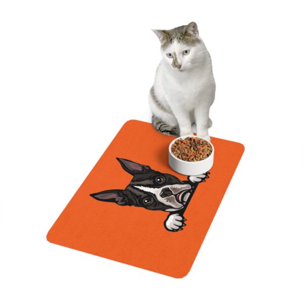 Boston Terrier Dog Feeding Mat (12x18) - Orange - Image 3