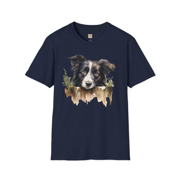 Border Collie Dog T-Shirt - Unisex Softstyle Tee - Image 62