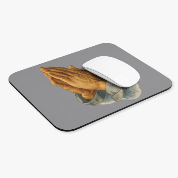 Praying Hands Grey Mouse Pad - Cute Pet Design for Dog Lovers - Image 4