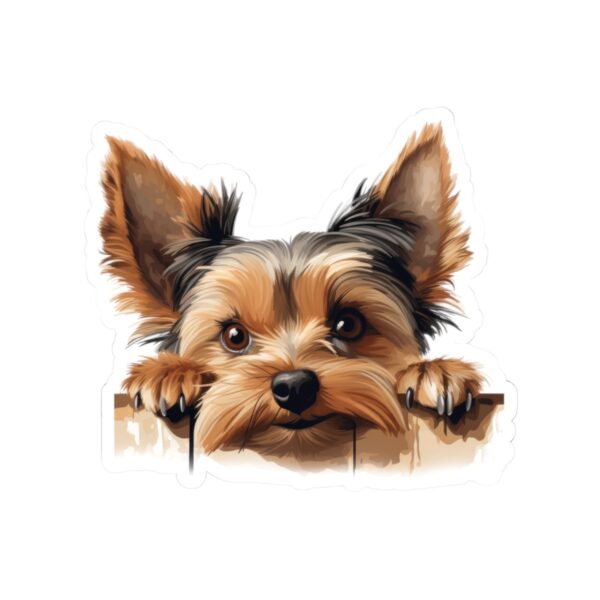 Yorkshire Terrier Dog Kiss-Cut Sticker - Perfect for Pet Lovers & Laptop Decor - Image 2