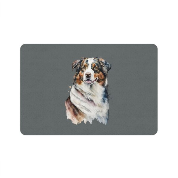 Australian Shepard Dog Feeding Mat (12x18) - Dark Grey - Image 2