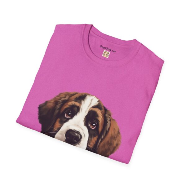 Saint Bernard Dog T-Shirt - Unisex Softstyle Tee - Image 59