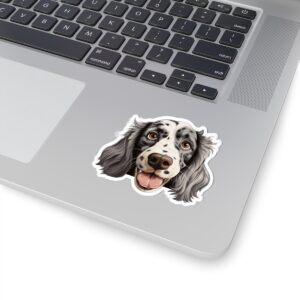 English Setter Dog Kiss-Cut Sticker - Perfect for Pet Lovers & Laptop Decor