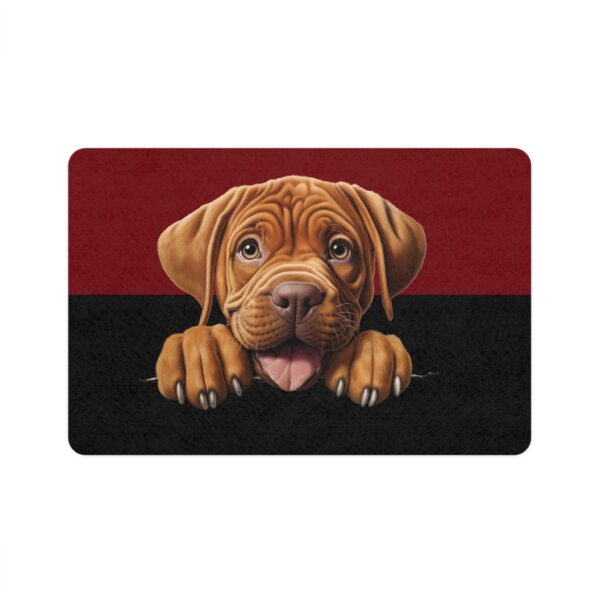 Dogue de Bordeaux Dog Food Mat (12x18)  -Garnet/Black - Image 2