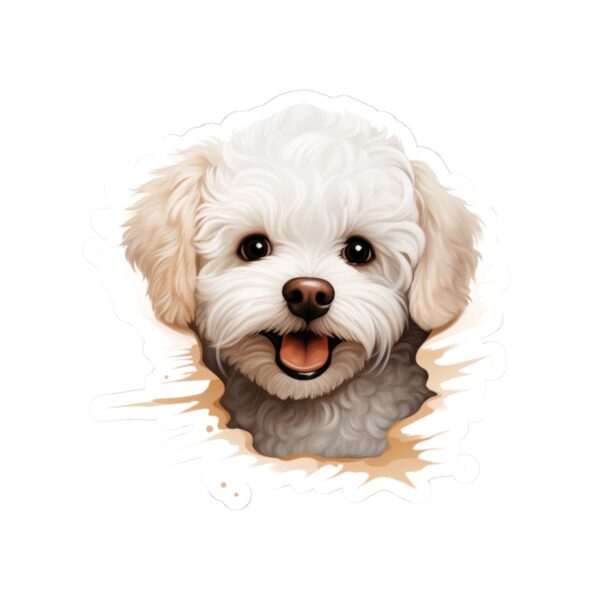 Bichon Frise Dog Kiss-Cut Sticker - Perfect for Pet Lovers & Laptop Decor - Image 2