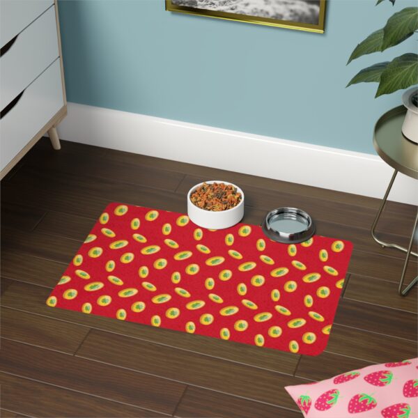 Vibrant Dog Feeding Mat - 12x18 Non-Slip Design for Cats and Dogs-Dark Red