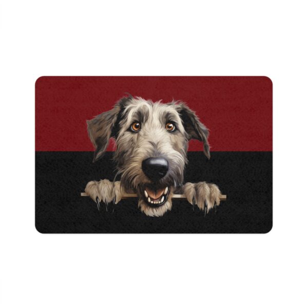 Irish Wolfhound Dog Food Mat (12x18)  -Garnet/Black - Image 2