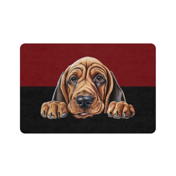 Bloodhound Dog Food Mat (12x18)  -Garnet/Black - Image 2
