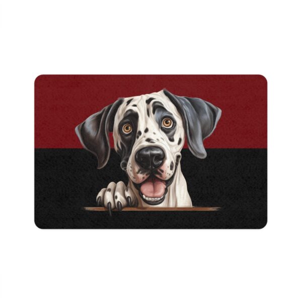Great Dane Food Mat (12x18)  -Garnet/Black - Image 2