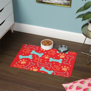 Bone & Paw Print Design (12x18) - Red