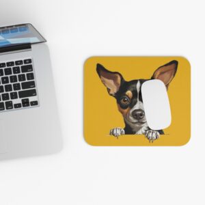 Rat Terrier Mouse Pad -Yellow Pet Design for Dog Lovers