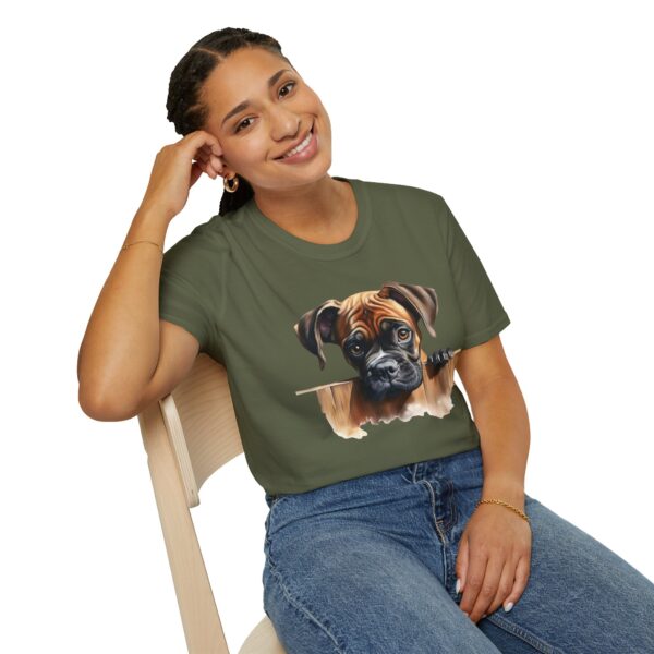 Boxer Dog T-Shirt - Unisex Softstyle Tee - Image 35