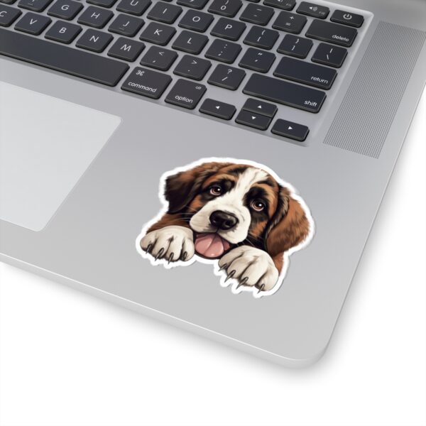 St. Bernard Dog Kiss-Cut Sticker - Perfect for Pet Lovers & Laptop Decor