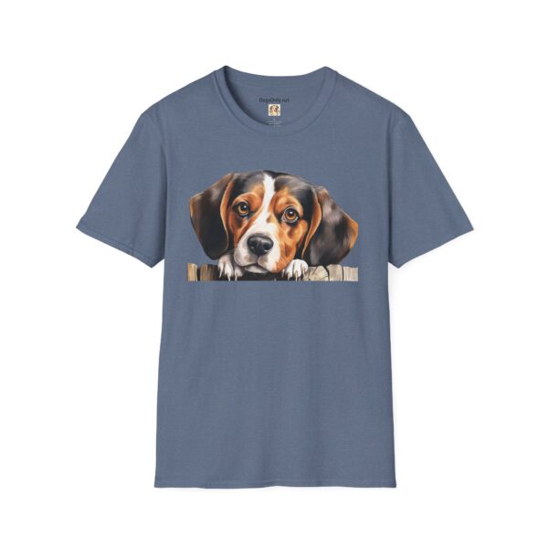 Beagle-2 Dog T-Shirt - Unisex Softstyle Tee - Image 2
