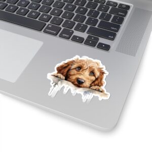 Goldendoodle Dog Kiss-Cut Sticker - Perfect for Pet Lovers & Laptop Decor