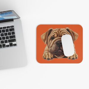 Shar Pei Mouse Pad -Orange Cute Pet Design for Dog Lovers