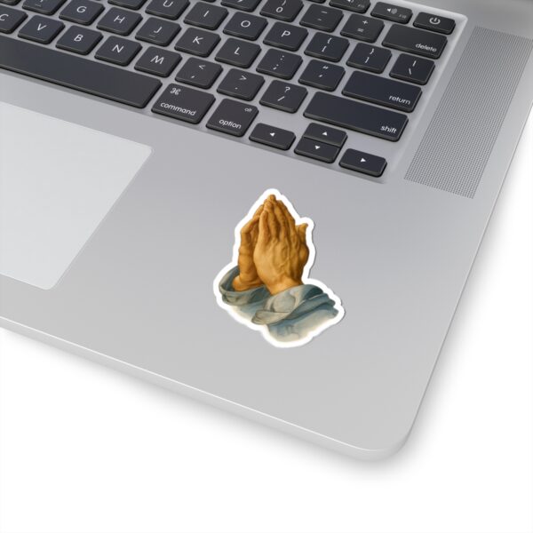 Praying Hands Kiss-Cut Sticker - Perfect for Pet Lovers & Laptop Decor