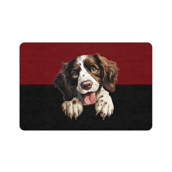 English Springer Spaniel Dog Food Mat (12x18)  -Garnet/Black - Image 2