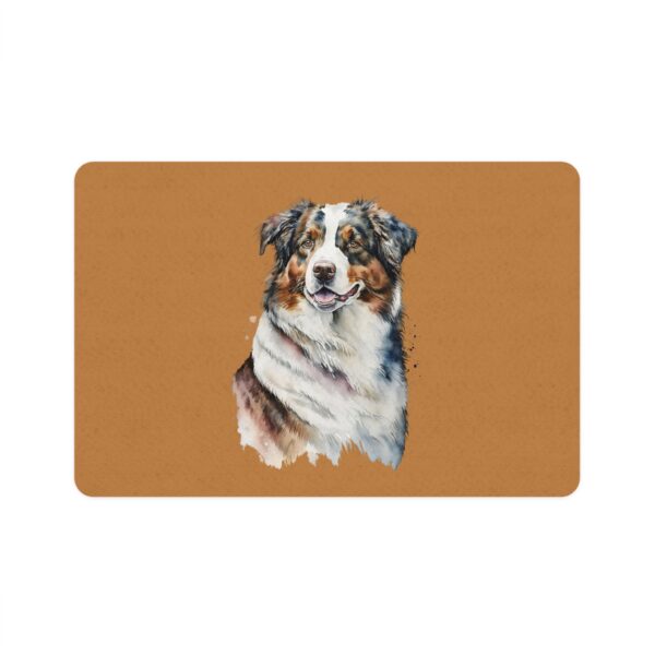 Australian Shepard Pet Food Mat (12x18) - Light Brown - Image 2