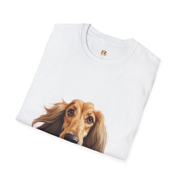 Afghan Hound Dog Hands T-Shirt - Unisex Softstyle Tee - Image 14