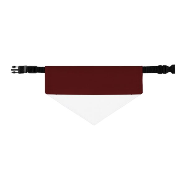 Maroon and White Stylish Pet Bandana Collar for Dogs - Fashionable and Comfortable - Image 2