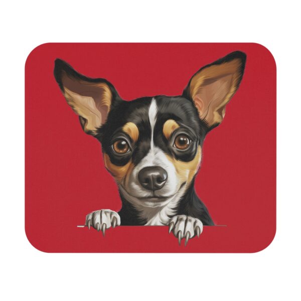 Rat Terrier Mouse Pad -Dark Red Pet Design for Dog Lovers - Image 2