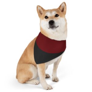 Garnet and Black Stylish Pet Bandana Collar for Dogs - Fashionable and Comfortable