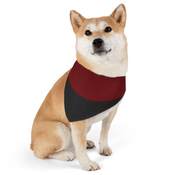 Garnet and Black Stylish Pet Bandana Collar for Dogs - Fashionable and Comfortable