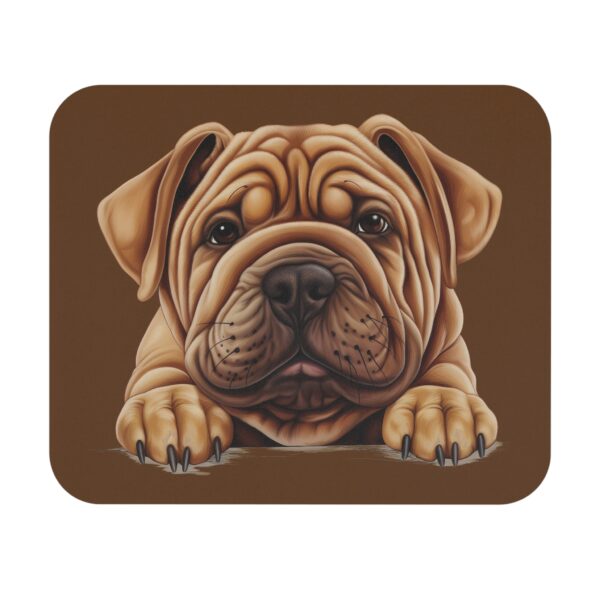 Shar Pei Mouse Pad -Brown Cute Pet Design for Dog Lovers - Image 2