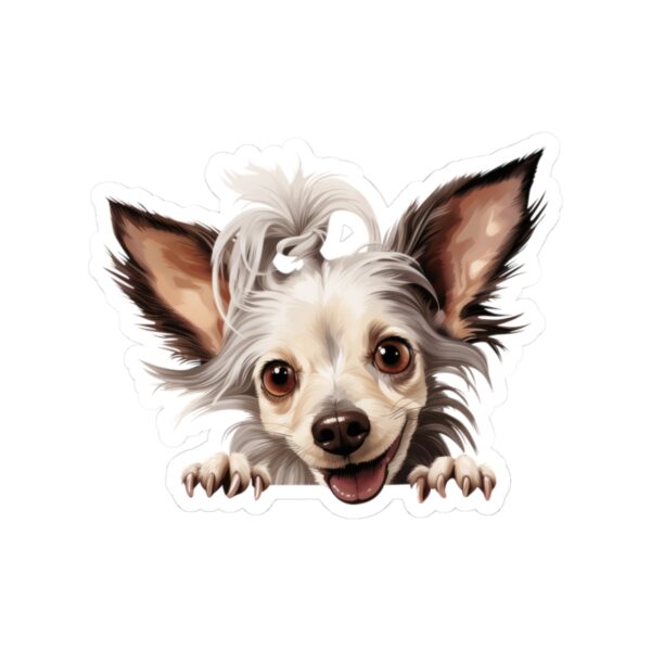 Chinese Crested Dog Kiss-Cut Sticker - Perfect for Pet Lovers & Laptop Decor - Image 2