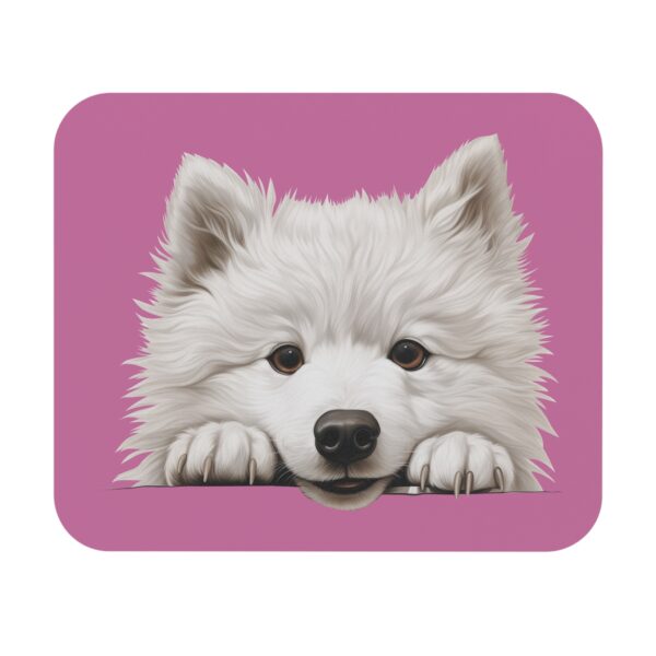 Samoyed Mouse Pad -Light Pink Pet Design for Dog Lovers - Image 2