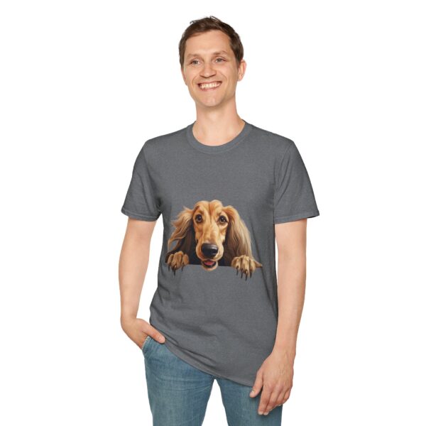 Afghan Hound Dog Hands T-Shirt - Unisex Softstyle Tee - Image 35