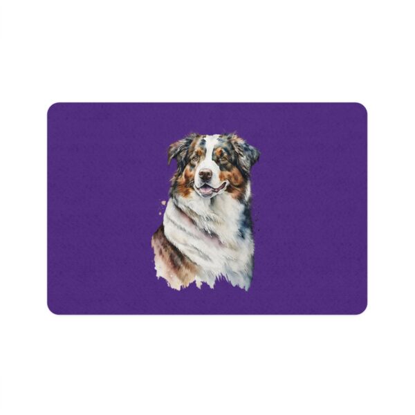 Australian Shepard Pet Food Mat (12x18) - Purple - Image 2