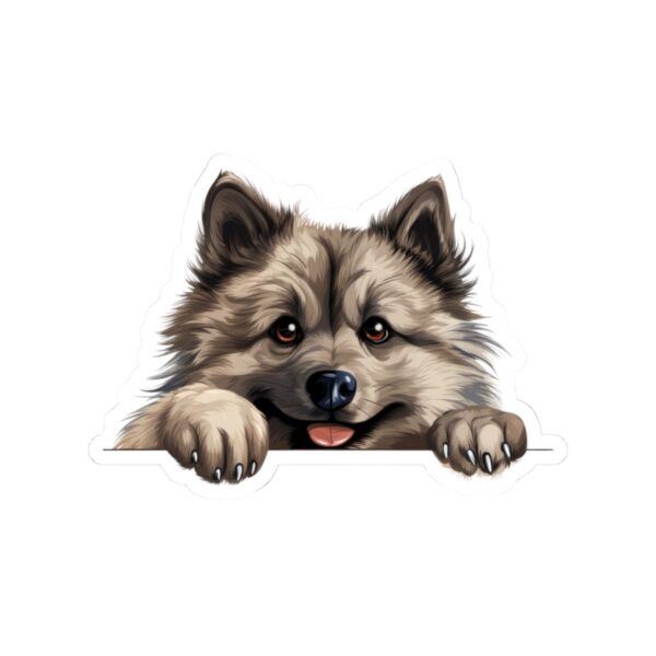 Keeshond Dog Kiss-Cut Sticker - Perfect for Pet Lovers & Laptop Decor - Image 2