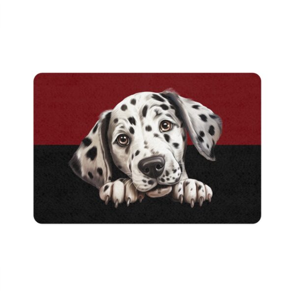 Dalmatian Dog Food Mat (12x18)  -Garnet/Black - Image 2