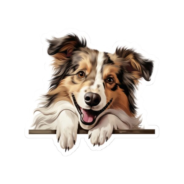 Shetland Sheepdog Dog Kiss-Cut Sticker - Perfect for Pet Lovers & Laptop Decor - Image 2