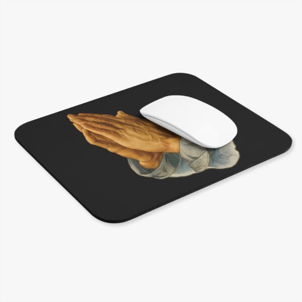 Praying Hands Black Mouse Pad - Cute Pet Design for Dog Lovers - Image 4
