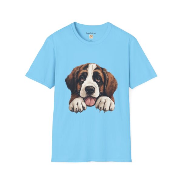Saint Bernard Dog T-Shirt - Unisex Softstyle Tee - Image 41