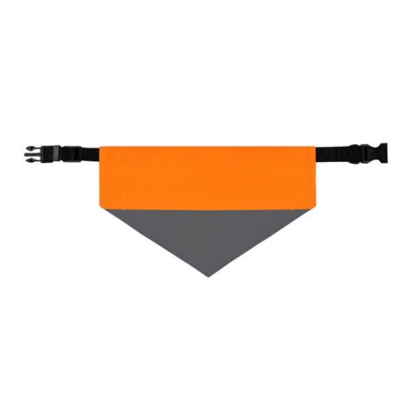 Orange and Smoky Stylish Pet Bandana Collar for Dogs - Fashionable and Comfortable - Image 2