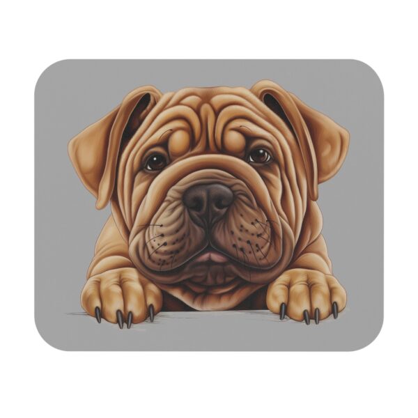 Shar Pei Mouse Pad -Light Grey Cute Pet Design for Dog Lovers - Image 2