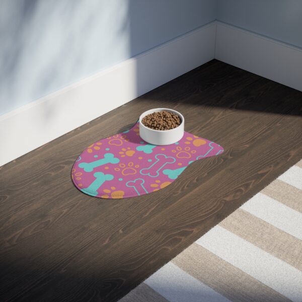 Colorful Pet Feeding Mats with Fun Bones & Paws Design-Light Pink - Image 11