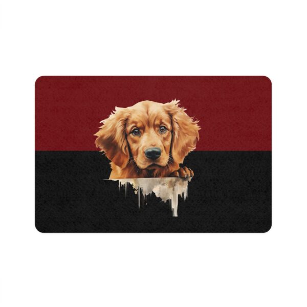 Golden Retriver Food Mat (12x18)  -Garnet/Black - Image 2