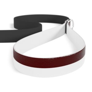 Maroon and White Stylish Dual-Color Dog Leash - Durable & Comfortable