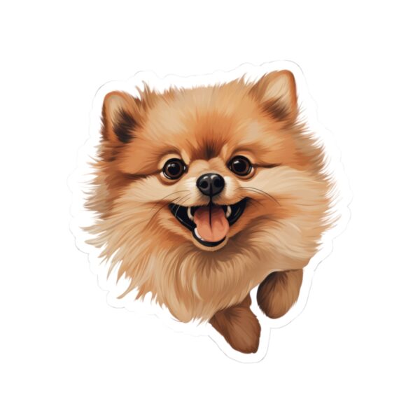 Pomeranian Dog Kiss-Cut Sticker - Perfect for Pet Lovers & Laptop Decor - Image 2