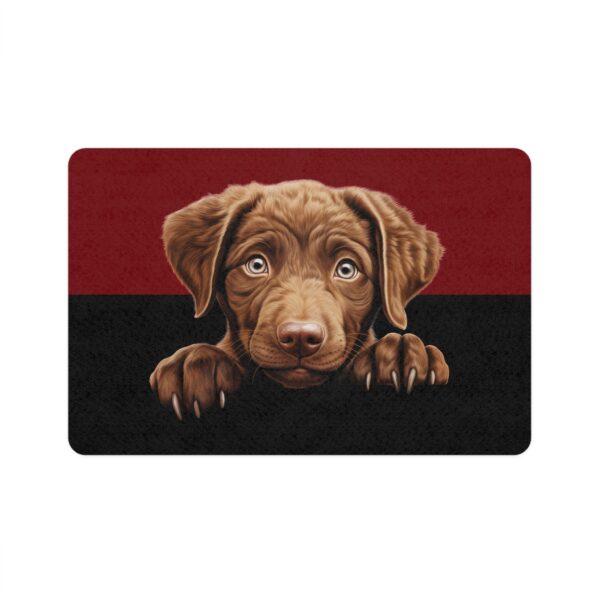Chesapeake Bay Retriever Dog Food Mat (12x18)  -Garnet/Black - Image 2