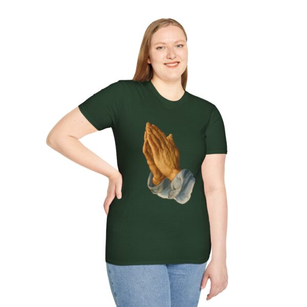 Inspirational Prayer Hands T-Shirt - Unisex Softstyle Tee - Image 30